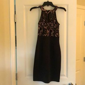 Sweet Storm size small black dress with lace top